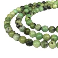 Australien Jade Perle, rund, poliert, DIY, grün, Länge:ca. 38 cm, verkauft von Strang