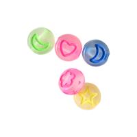 Acryl Schmuck Perlen, rund, Spritzgießen, DIY, gemischte Farben, 4x7mm, 3700PCs/Tasche, verkauft von Tasche