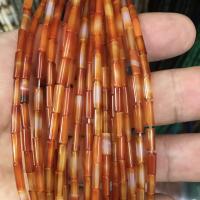 Natural Red Agate Beads, Column, DIY, red Approx 38 cm 