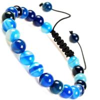 Natural Stone Bracelet, Round, Adjustable & Unisex & anti-fatigue 8mm Approx 19-28 cm 