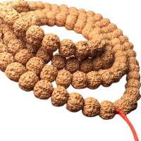 Rudraksha Buddhist Beads Bracelet, Unisex, yellow, 8-9mm Approx 80 cm 