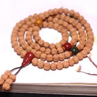 Rudraksha Buddhist Beads Bracelet, Unisex, yellow, 8-9mm, Approx 