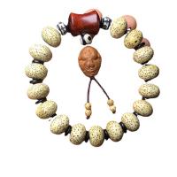 Bodhi Bracelet, with Ox Bone & Olivary Nucleus, anti-fatigue & for man, mixed colors, 14mm Approx 19 cm 