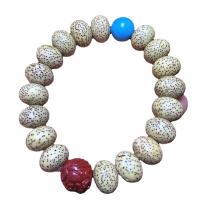 Xingyue Bodhi Bracelet, with cinnabar squeegee oil & Natural Turquoise, Unisex & anti-fatigue, mixed colors, 14mm Approx 17 cm 