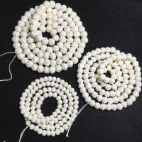 Ochse Geschnitzte Knochen-Perlen, Rind-Knochen, Blume, DIY & verschiedene Größen vorhanden, weiß, Länge:ca. 38 cm, verkauft von Strang