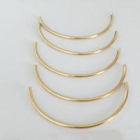 Gold Filled Curved Tube Beads, 14K gold-filled, DIY, golden 