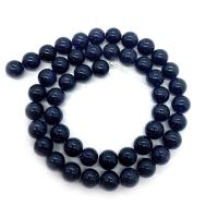 Blue Goldstone Beads, Blue Sandstone, Round, DIY Approx 14.96 Inch 