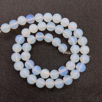 Meer Opal Perlen Schmuck, rund, DIY & verschiedene Größen vorhanden, weiß, Länge:ca. 14.96 ZollInch, verkauft von Strang