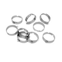 Stainless Steel Finger Ring, 304 Stainless Steel, Donut, machine polished, Adjustable & fashion jewelry & DIY & Unisex & machine polishing original color 