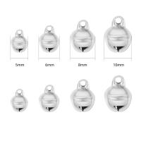 304 Stainless Steel Bell Charm, Round, die-casting, DIY & machine polishing original color 
