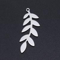 Stainless Steel Leaf Pendant, 201 Stainless Steel, Vacuum Ion Plating, fashion jewelry & polished & DIY & Unisex 