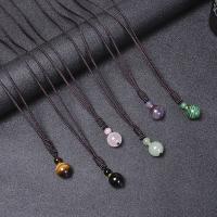 Gemstone Necklaces, with Knot Cord, handmade, fashion jewelry & for woman, 16mm,8mm Approx 27.56 Inch 