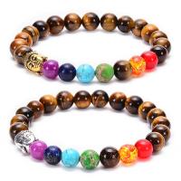 Gemstone Bracelets, with Brass, handmade, fashion jewelry & Unisex 8mm Approx 6.6-8.2 Inch 