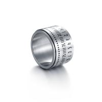 Titanium Steel Finger Ring, polished, fashion jewelry & for man & enamel, original color 