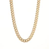 Латунь цепи ожерелье, Палку, плакирован золотом, ювелирные изделия моды & Мужская & разные стили для выбора, Много цветов для выбора, 7mm, длина:20.7 дюймовый, продается PC