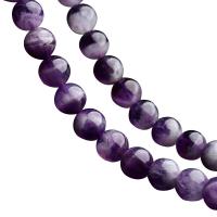 Natürliche Amethyst Perlen, Level B Amethyst, rund, poliert, verkauft von Strang