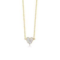 純銀製の宝石類のネックレス, 925スターリングシルバー, ハート形, メッキ, 女性用 & ライン石のある, 無色 長さ:約 14.17 インチ, 売り手 パソコン