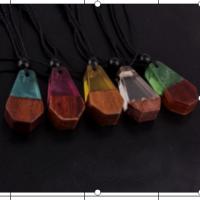 Смола ювелирные изделия Кулон, канифоль, с деревянный, разноцветный продается PC