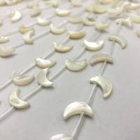 Natural White Shell Beads, Moon, DIY, white, 10mm 