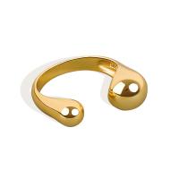 Brass Cuff Finger Ring, plated, for woman 8.2mm 