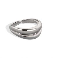 Brass Cuff Finger Ring, plated, for woman 7.6mm 