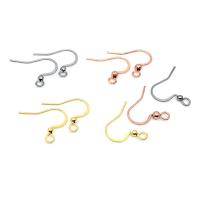 Stainless Steel Hook Earwire, 316L Stainless Steel, Galvanic plating, fashion jewelry & polished & DIY & Unisex 