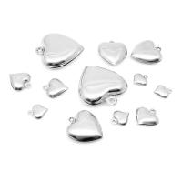 Stainless Steel Floating Charm Pendant, 304 Stainless Steel, Heart, polished, fashion jewelry & DIY & Unisex original color 