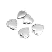 Stainless Steel Floating Charm Pendant, 304 Stainless Steel, Heart, polished, fashion jewelry & polished & DIY & Unisex, original color Approx 1.8mm 