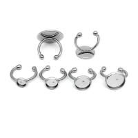 304 Stainless Steel Bezel Ring Base, polished, fashion jewelry & polished & DIY & Unisex original color 