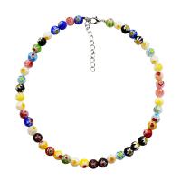 Lampwork Jewelry Necklace, Zinc Alloy, with Lampwork, with 1.97inch extender chain, fashion jewelry & for woman Approx 14.96 Inch 