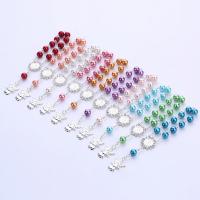 perle de verre Bracelet de perles de prière, avec alliage de zinc, ange, Placage, bijoux de mode & unisexe & avec strass, plus de couleurs à choisir, 8mm Environ 6.69 pouce, Vendu par PC