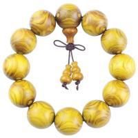 Golden Sandalwood Buddhist Beads Bracelet, fashion jewelry & Unisex, 20mm, Approx 