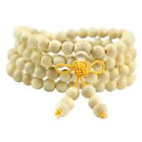 108 Perlen Mala, Streifen Bambus, Modeschmuck & mehrschichtig & unisex, 6mm, ca. 108PCs/Strang, verkauft von Strang