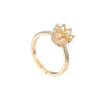 Латунь кольцо с перестановачными бусинами, Кольцевая форма, плакирован золотом, Регулируемый & ювелирные изделия моды & разные стили для выбора, Много цветов для выбора, продается PC