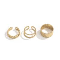 Zink-Legierung Ring Set, Zinklegierung, plattiert, drei Stücke & für Frau & hohl, keine, 17mm, 19mm, Größe:6.5-9, verkauft von setzen
