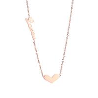 Titanium Steel Jewelry Necklace, with 1.97inch extender chain, Heart, Vacuum Ion Plating, fashion jewelry & for woman Approx 17.72 Inch 