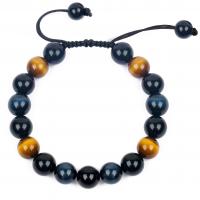 Gemstone Bracelets, Natural Stone, with Polyester, Unisex & anti-fatigue 10mm Approx 21 cm 