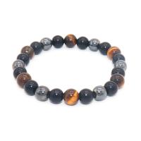 Pulsera de Piedras Preciosas, Piedra natural, con Piedra de la energía & Poliéster, unisexo, más colores para la opción, longitud:aproximado 21 cm, Vendido por UD