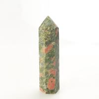 Unakite Decoration, Conical, Carved, Unisex, green, 50-90mm 