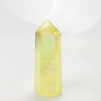 Clear Quartz Decoration, Conical, plated, Unisex, yellow, 50-90mm 