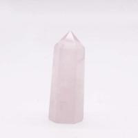 Clear Quartz Decoration, Conical, plated, pink, 50-80mm 