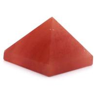 Ruby Quartz Pyramid Decoration, Pyramidal, polished, red, 30mm 