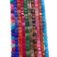 Natural Dragon Veins Agate Beads,  Square, DIY Approx 14.96 Inch 