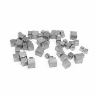 Stainless Steel Beads, 304 Stainless Steel, Square, polished, DIY & solid, original color 