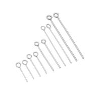 Stainless Steel Eyepins, 304 Stainless Steel, Stick, polished, polished & DIY original color 