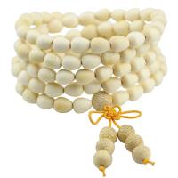 108 Perlen Mala, Streifen Bambus, Modeschmuck & mehrschichtig & unisex, 8x9mm, ca. 108PCs/Strang, verkauft von Strang
