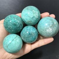 Décoration de pierre perles, Amazonite, Rond, poli, bleu, Vendu par PC