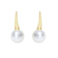 Sterling Silver Pearl Drop Earring, 925 Sterling Silver, with Plastic Pearl, sterling silver earring hook, for woman 