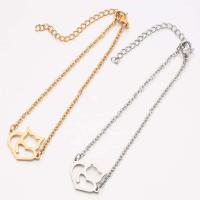 Titanium Steel Bracelet & Bangle, with 2 extender chain, Cat, plated, fashion jewelry & Unisex cm 