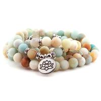 Natural Stone Buddhist Beads Bracelet, with Cats Eye & Zinc Alloy, Round, plated, vintage & Unisex 8mm, Approx 